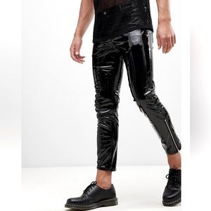 ASOS Design Nylon Pants w/ Trimmed Zippered Hem